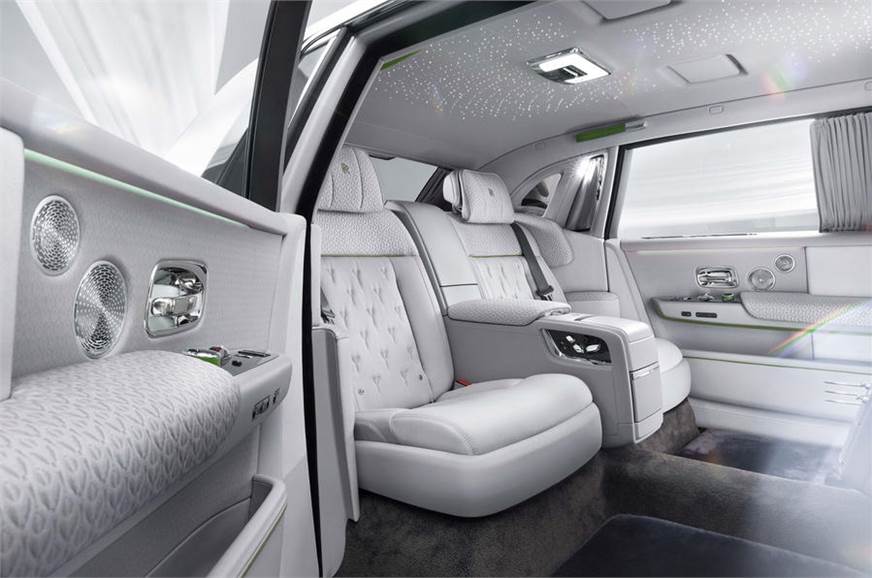 2022 Rolls-Royce Phantom rear seats.